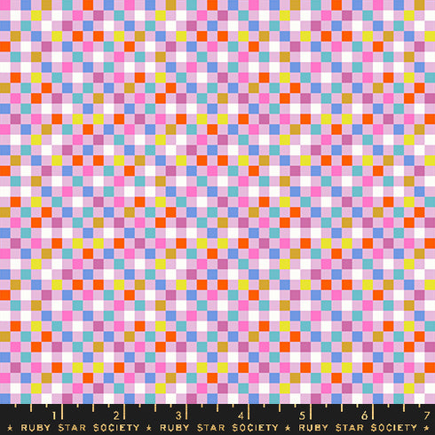 Washi Plus Checkmate in Macaron RS1102 12 - Ruby Star Society Sold by the Half Yard